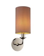 DK0018  Banyan Wall Lamp 1 Light Polished Chrome, Taupe/Halo Gold